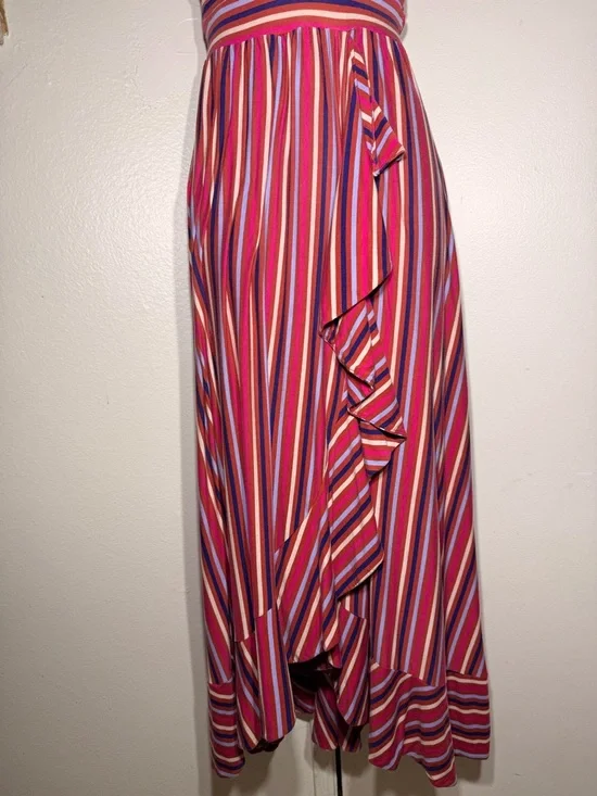 Anthropologie Maeve Gabriela ruffled maxi dress sleeveless striped sz XS - Picture 3 of 10